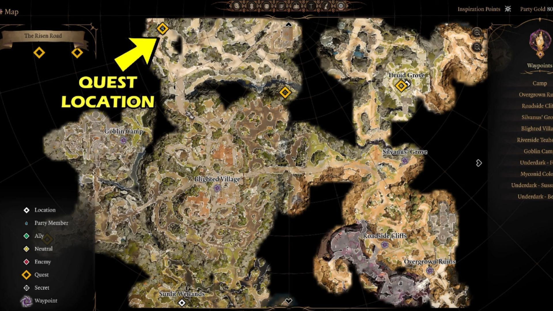 The Risen Road region in Baldur's Gate 3 (Image via Larian Studios)